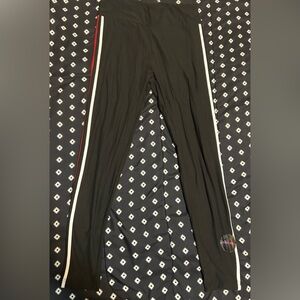 NWT No boundaries kids high rise black leggings w/ red&white stripes- size L
